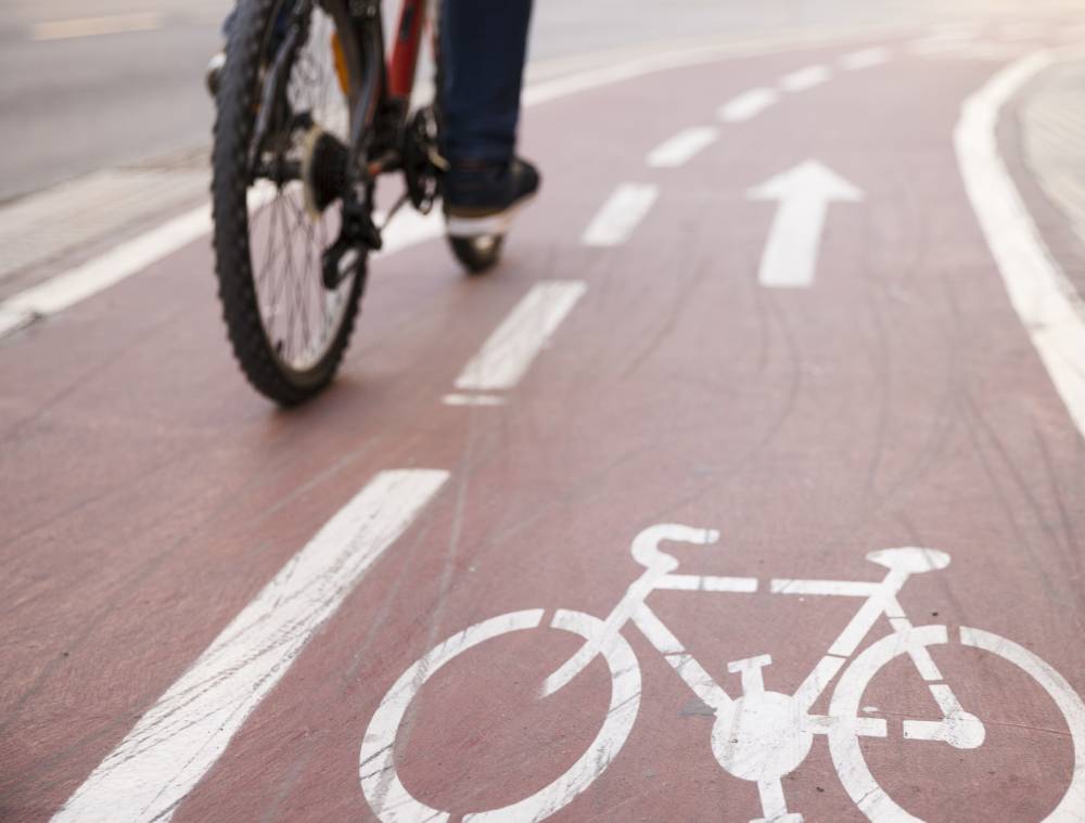 carril bici en la ciudad